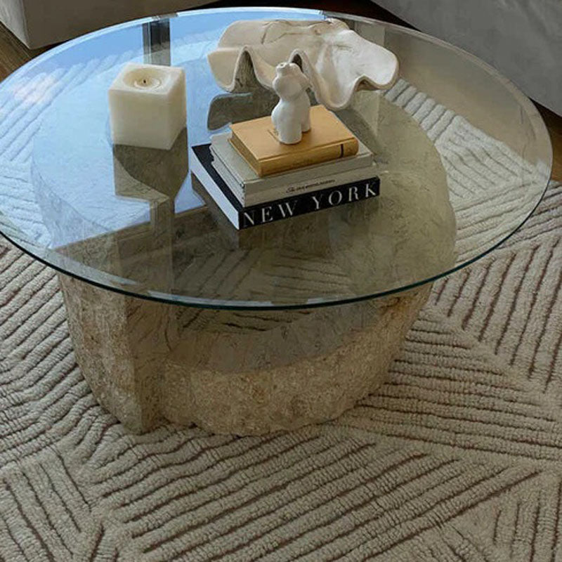 Fields Wool Rug by Lorena Canals, showing fields wool rug in live shot.
