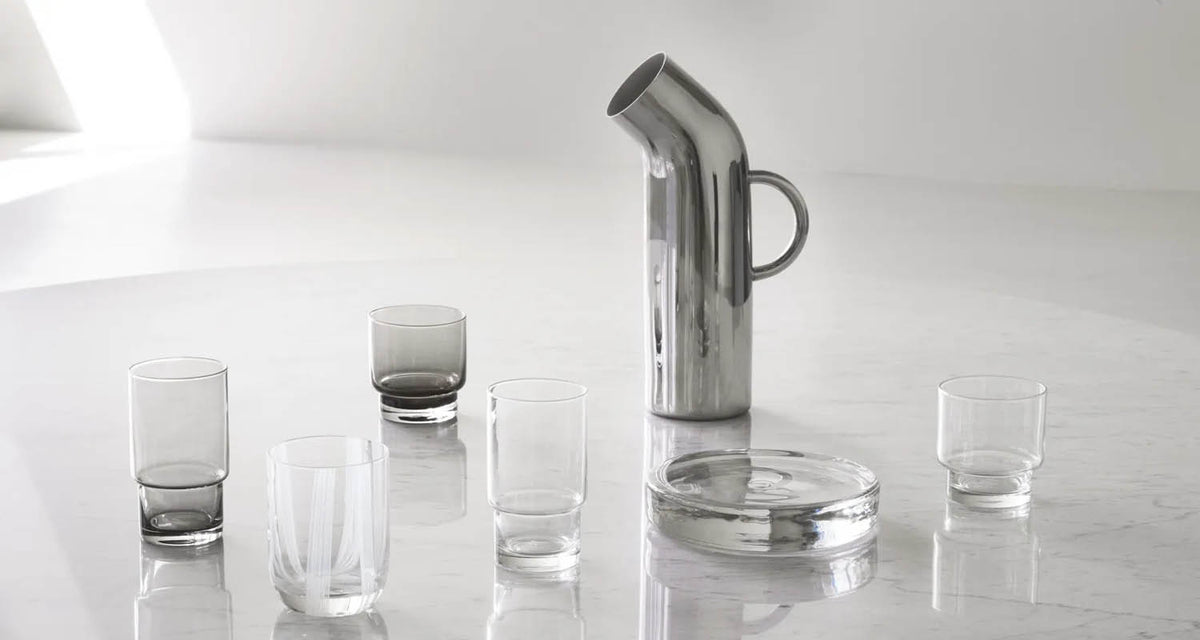 Fit Glass by Normann Copenhagen, showing fit glass in live shot.