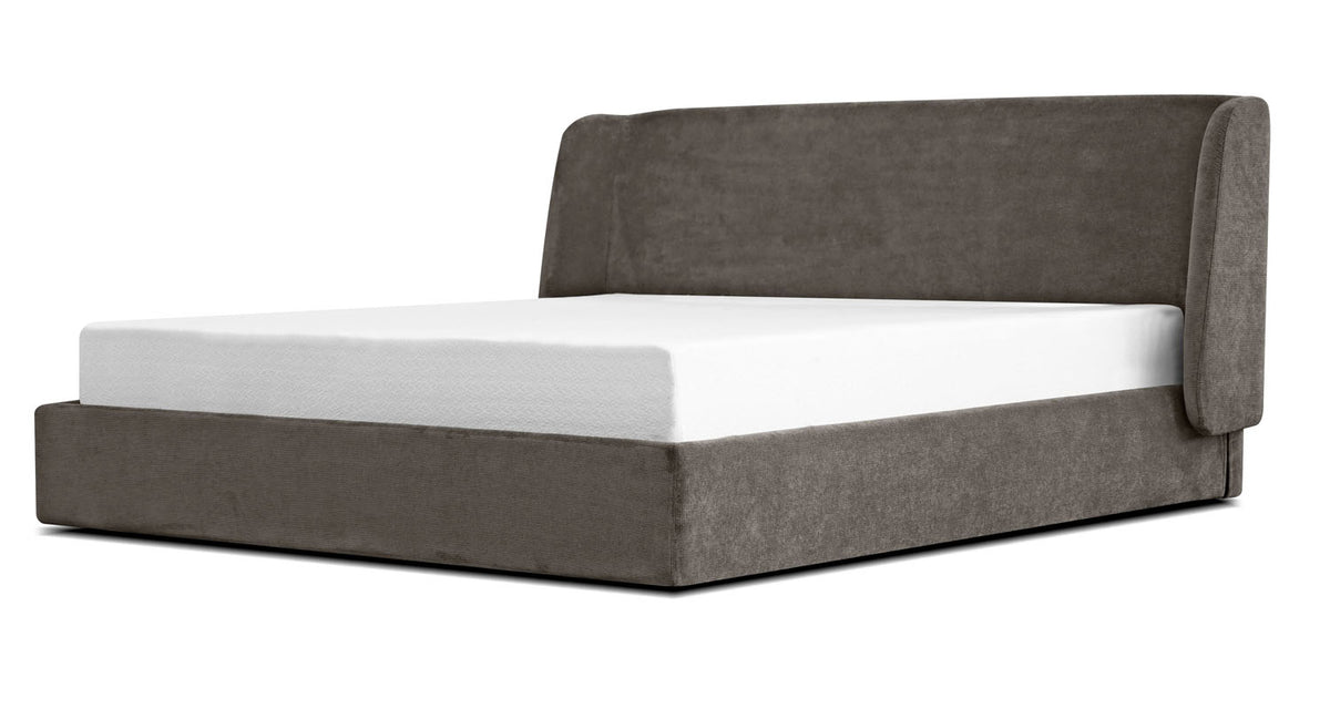 Fitz Storage Bed by Mobital, showing angle view of fitz storage bed.