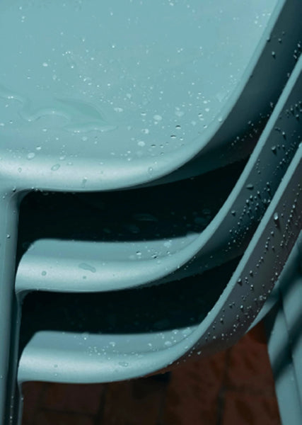 Fla Chair by Toou, showing closeup view of fla chairs in live shot.
