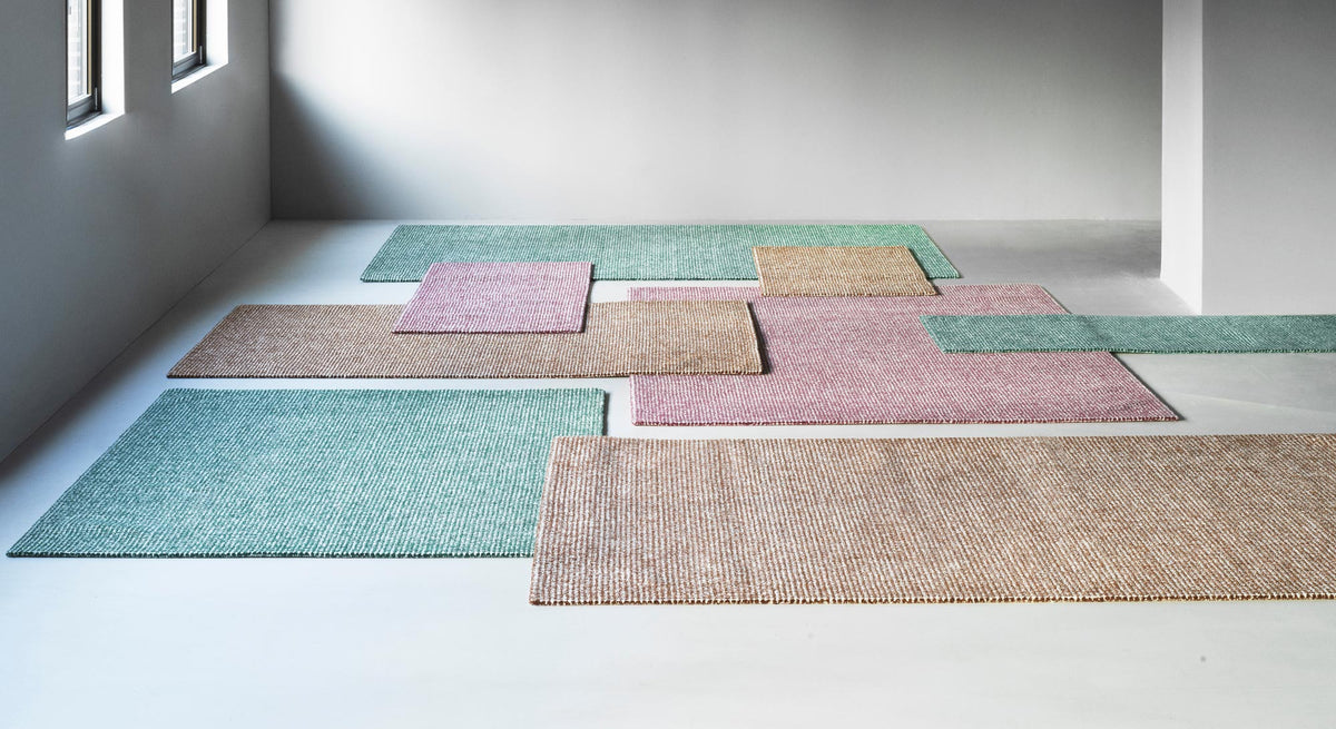 Flick Rug by Normann Copenhagen, showing flick rugs in live shot.