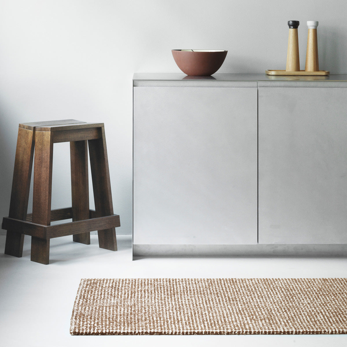 Flick Rug by Normann Copenhagen, showing closeup view of flick rug in live shot.