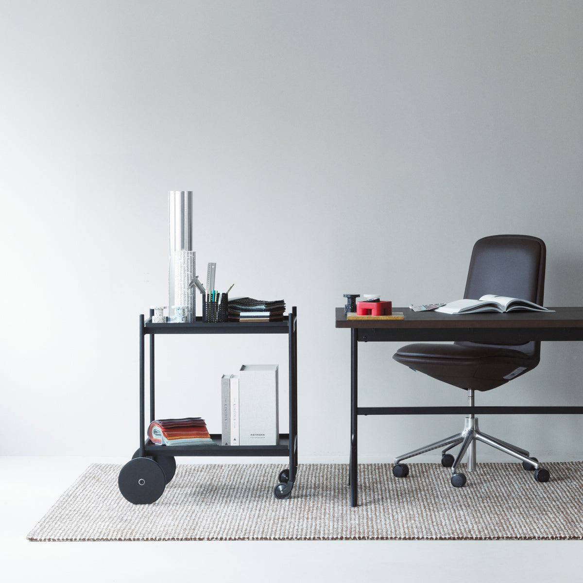 Flick Rug by Normann Copenhagen, showing closeup view of flick rug in live shot.