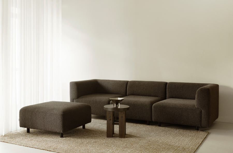 Flick Rug by Normann Copenhagen, showing closeup view of flick rug in live shot.