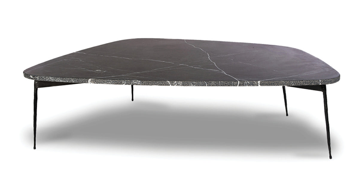 Flint Coffee Table by Mobital, showing front view of flint coffee table.