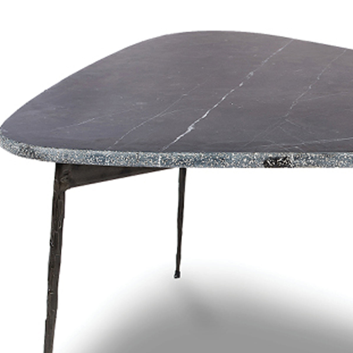 Flint Coffee Table by Mobital, showing closeup view of flint coffee table.