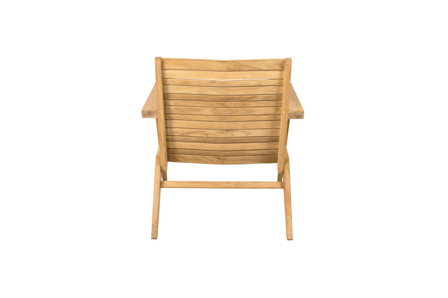 Flip Lounge Chair by Cane-Line, showing back view of flip lounge chair in none/teak.