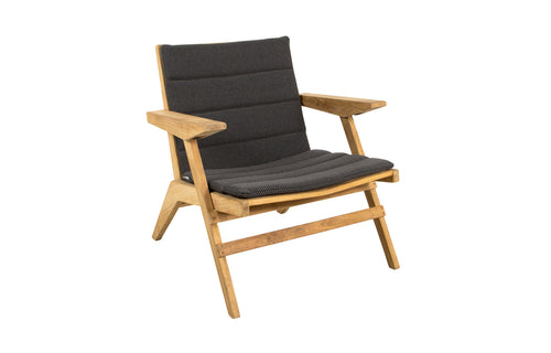 Flip Lounge Chair by Cane-Line - Dark Grey Focus Set/Teak.