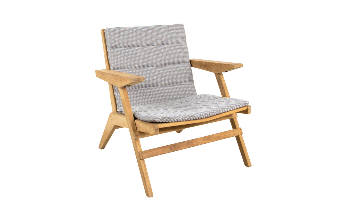Flip Lounge Chair by Cane-Line - Light Grey Focus Set/Teak.