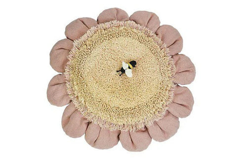 Planet Bee Floor Cushion by Lorena Canals - Pink Daisy