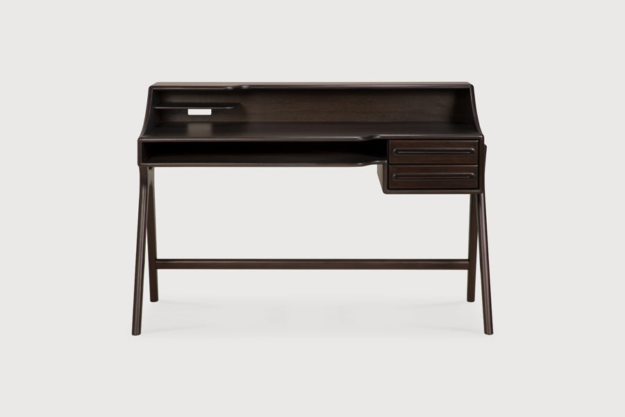 Flow Desk by Ethnicraft, showing front view of flow desk in studio shot.