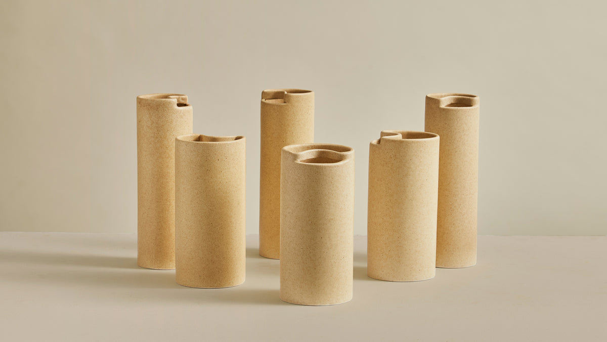 Flowr Vase by Woud, showing flowr vases in live shot.