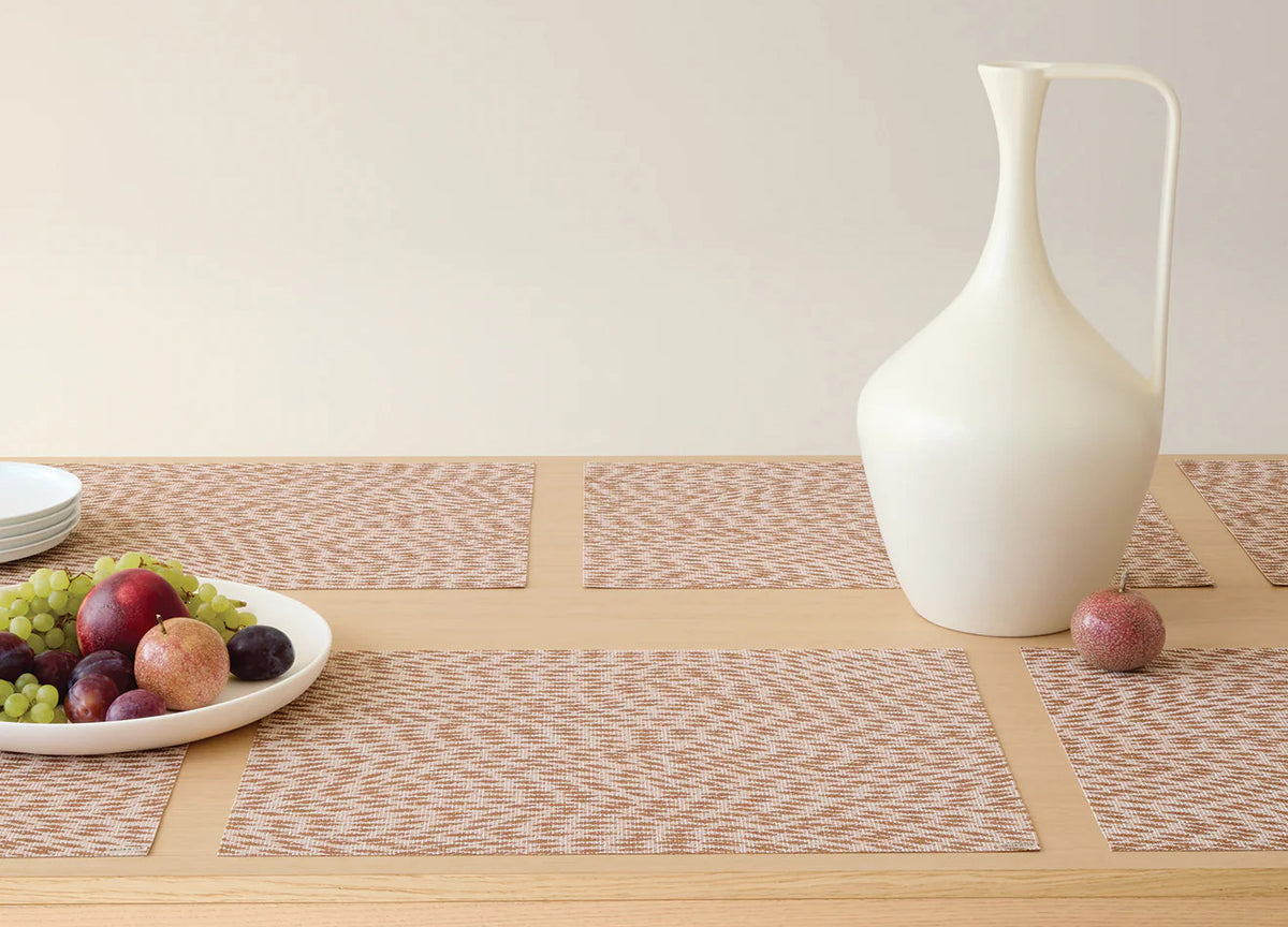 Flutter Placemat by Chilewich, showing flutter placemats in live shot.