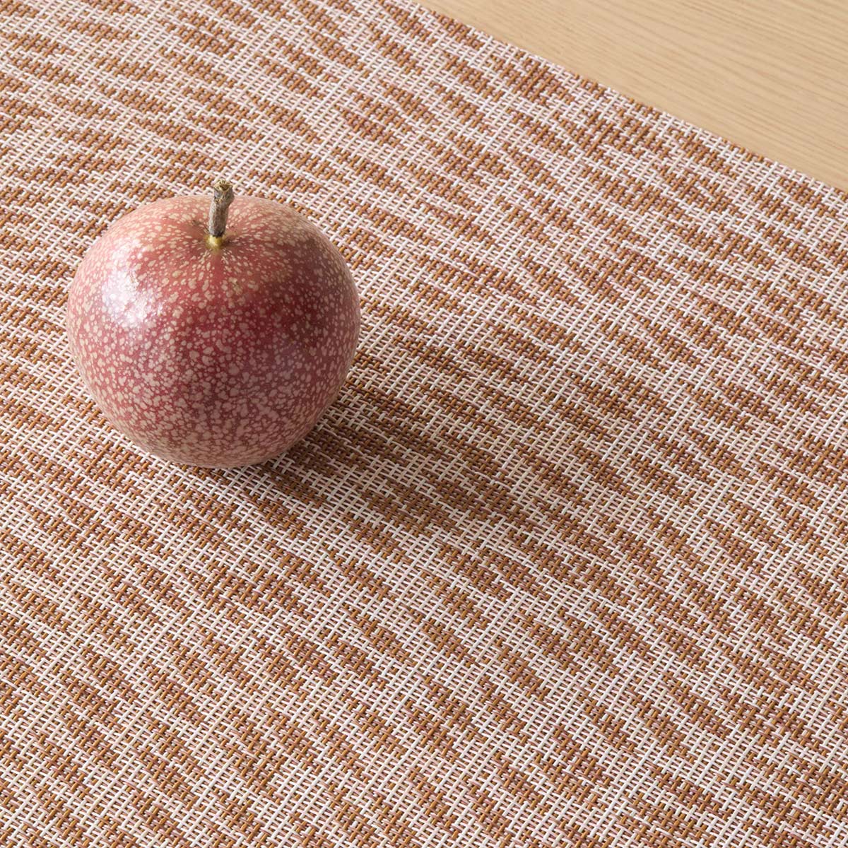 Flutter Placemat by Chilewich, showing closeup view of flutter placemat in live shot.