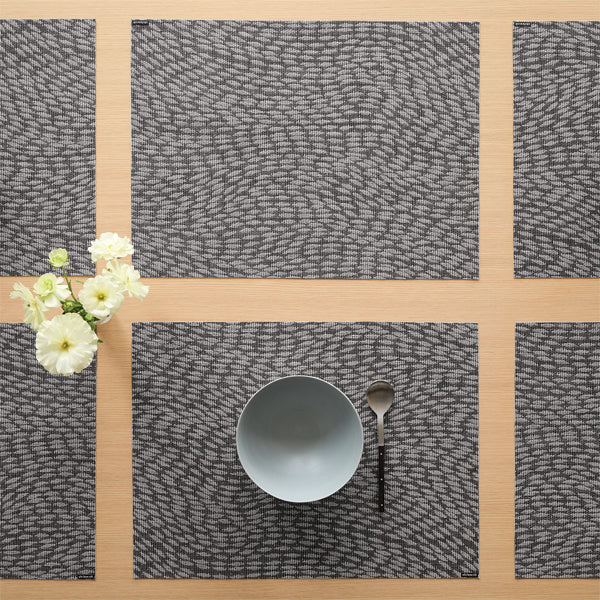 Flutter Placemat by Chilewich, showing flutter placemats in live shot.