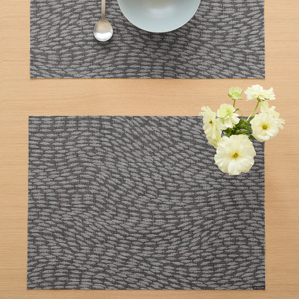 Flutter Placemat by Chilewich, showing flutter placemats in live shot.