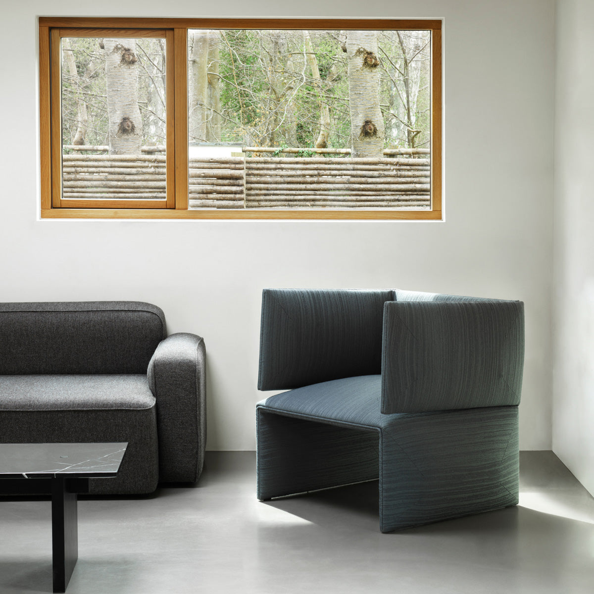 Fold Lounge Chair by Normann Copenhagen, showing fold lounge chair in live shot.