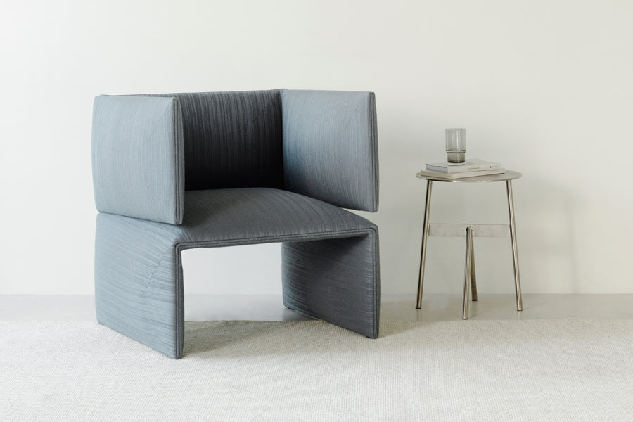 Fold Lounge Chair by Normann Copenhagen, showing fold lounge chair in live shot.
