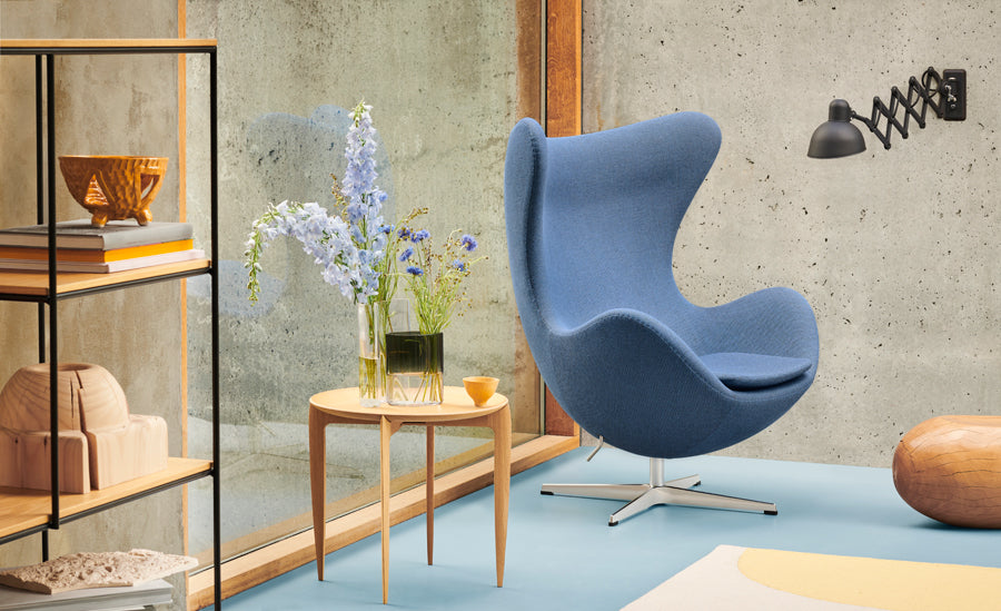 Foldable Tray Table by Fritz Hansen, showing foldable tray table in live shot.