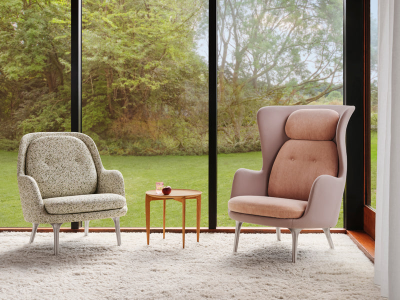 Foldable Tray Table by Fritz Hansen, showing foldable tray table in live shot.