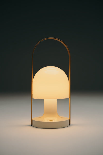 FollowMe Portable Lamp by Marset, showing followme portable lamp in live shot.