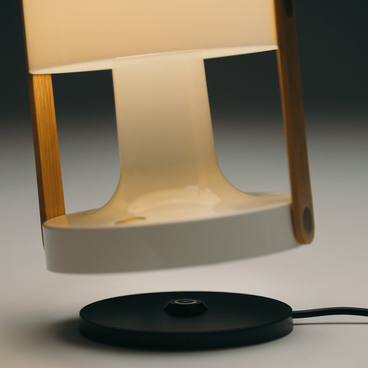 FollowMe Portable Lamp by Marset, showing closeup view of followme portable lamp in live shot.