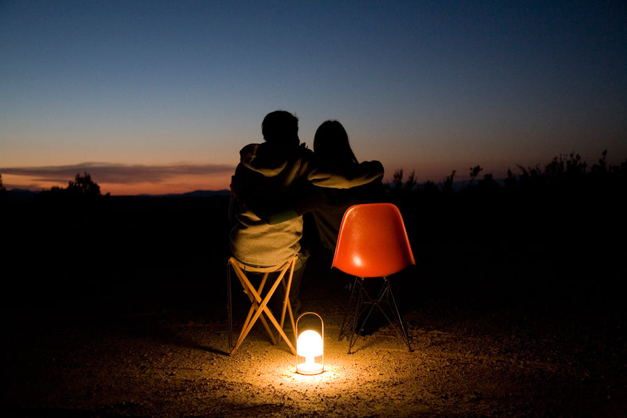 FollowMe Portable Lamp by Marset, showing followme portable lamp in live shot.