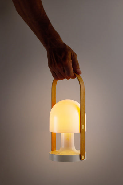 FollowMe Portable Lamp by Marset, showing followme portable lamp in live shot.