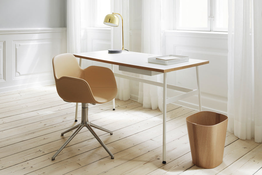 Form Full Upholstery Swivel Chair by Normann Copenhagen, showing form full upholstery swivel chair in live shot.