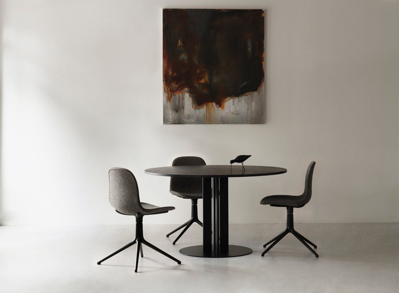 Form Full Upholstery Swivel Chair by Normann Copenhagen, showing form full upholstery swivel chairs in live shot.
