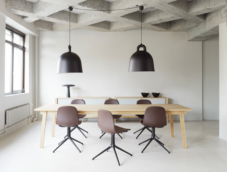 Form Full Upholstery Swivel Chair by Normann Copenhagen, showing form full upholstery swivel chairs in live shot.