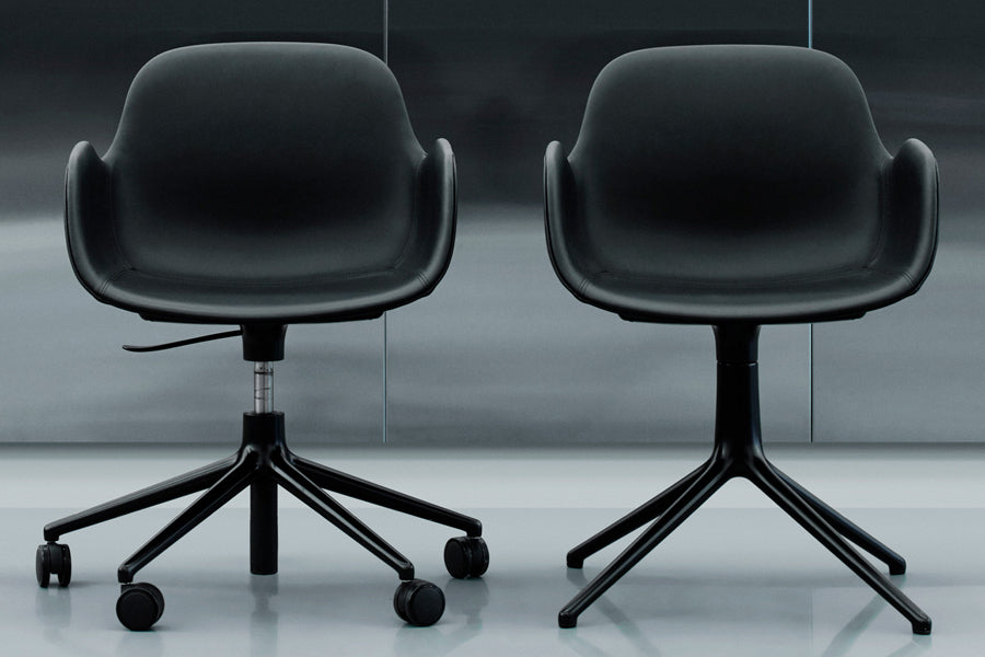 Form Swivel Gaslift Office Chair by Normann Copenhagen, showing form swivel gaslift office chair in live shot.