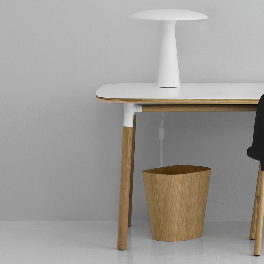 Form Table by Normann Copenhagen, showing closeup view of form table in live shot.