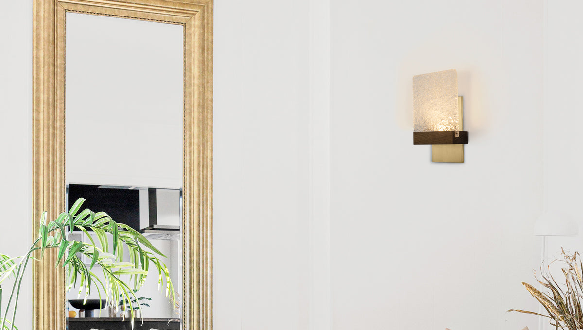Fortis LED Wall Sconce by Cerno, showing fortis led wall sconce in live shot.