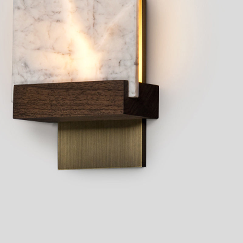 Fortis LED Wall Sconce by Cerno, showing closeup view of fortis led wall sconce in live shot.