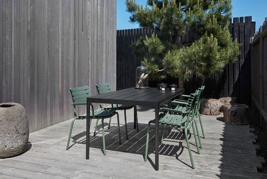Four Outdoor Dining Counter Table by Houe, showing four outdoor dining counter table in live shot.