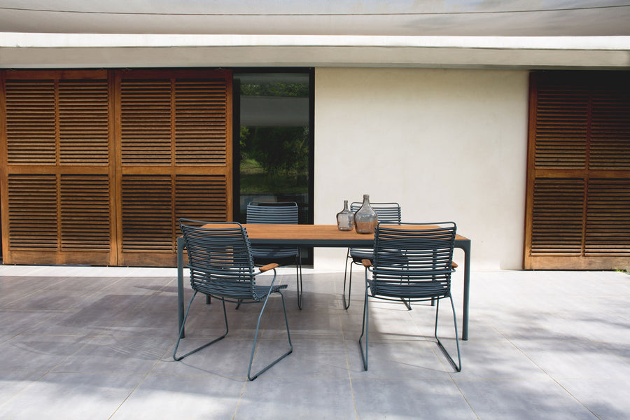 Four Outdoor Dining Counter Table by Houe, showing four outdoor dining counter table in live shot.