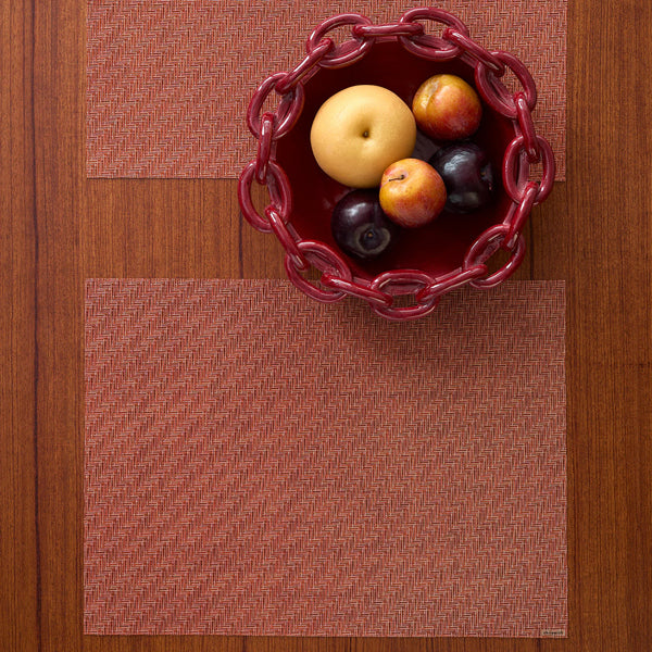 Foxtail Placemat by Chilewich, showing closeup view of foxtail placemats in live shot.