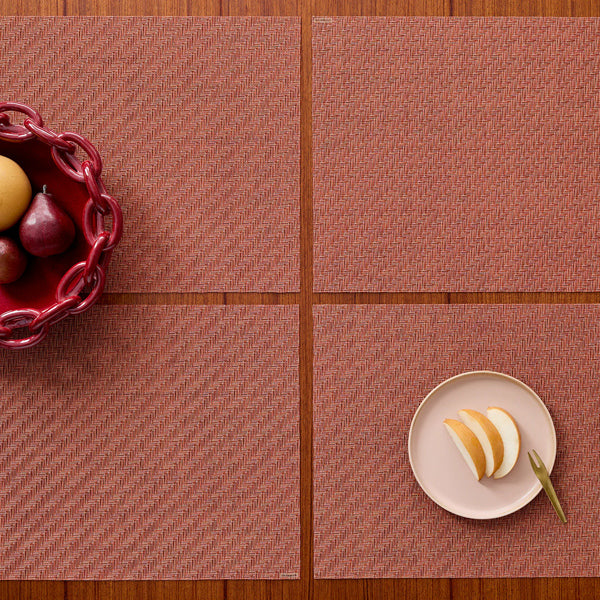 Foxtail Placemat by Chilewich, showing closeup view of foxtail placemats in live shot.
