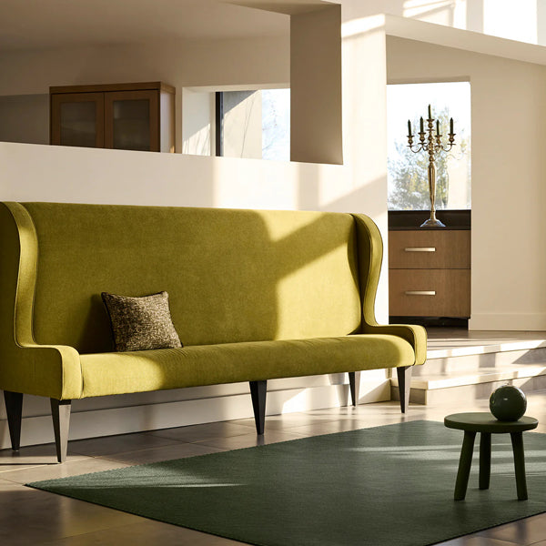 Foxtail Woven Floor Rug by Chilewich, showing foxtail woven floor rug in live shot.