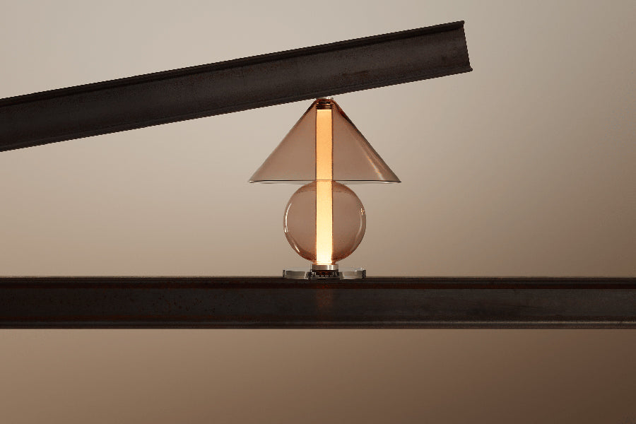 Fragile Table Lamp by Marset, showing fragile table lamp in live shot.