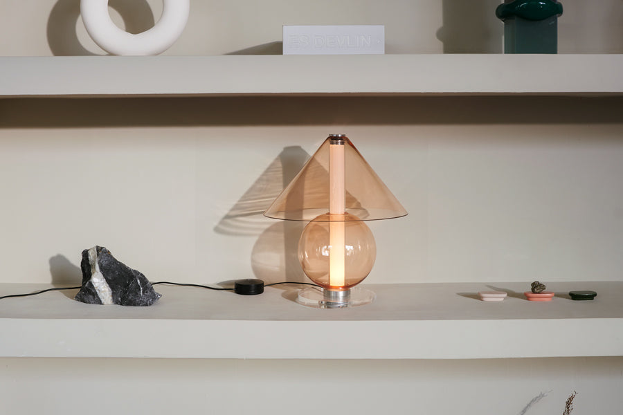 Fragile Table Lamp by Marset, showing fragile table lamp in live shot.