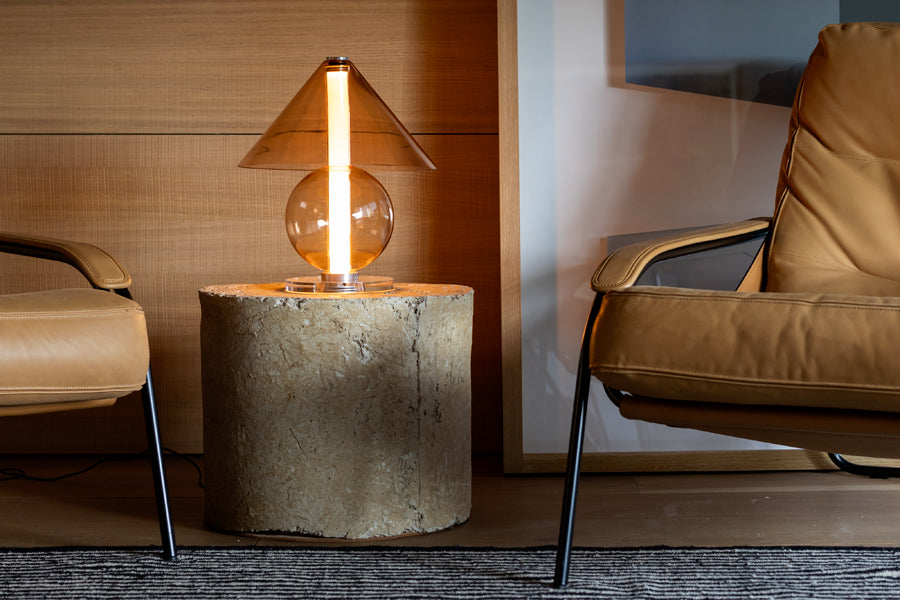 Fragile Table Lamp by Marset, showing fragile table lamp in live shot.