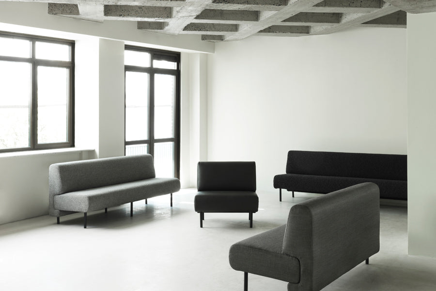 Frame Modular Sofa by Normann Copenhagen, showing frame modular sofas in live shot.