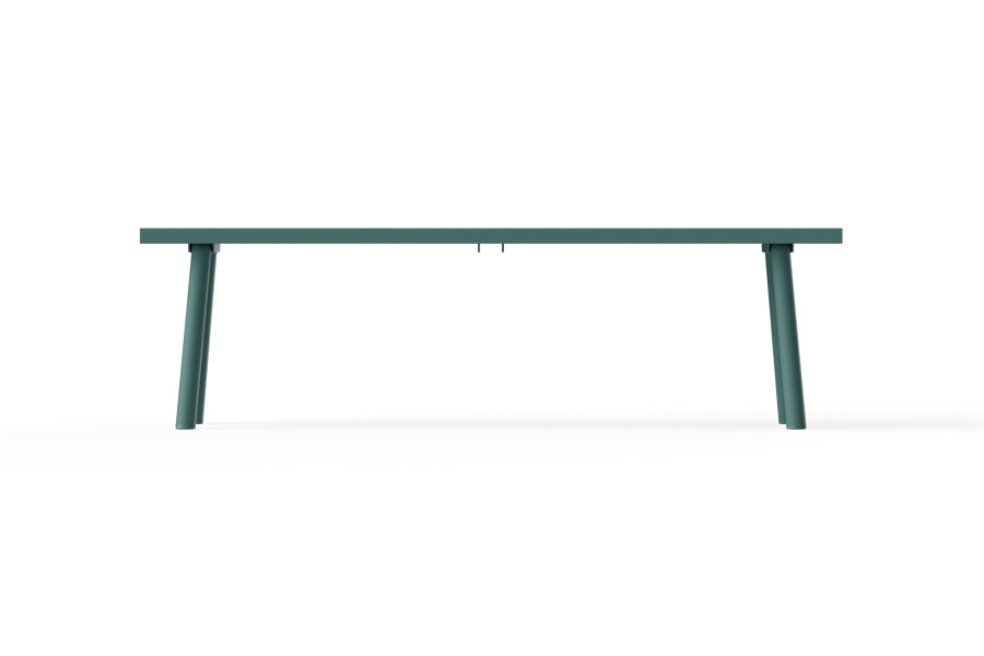 Fred's Bench by Fatboy, showing front view of fred's bench in dark sage.