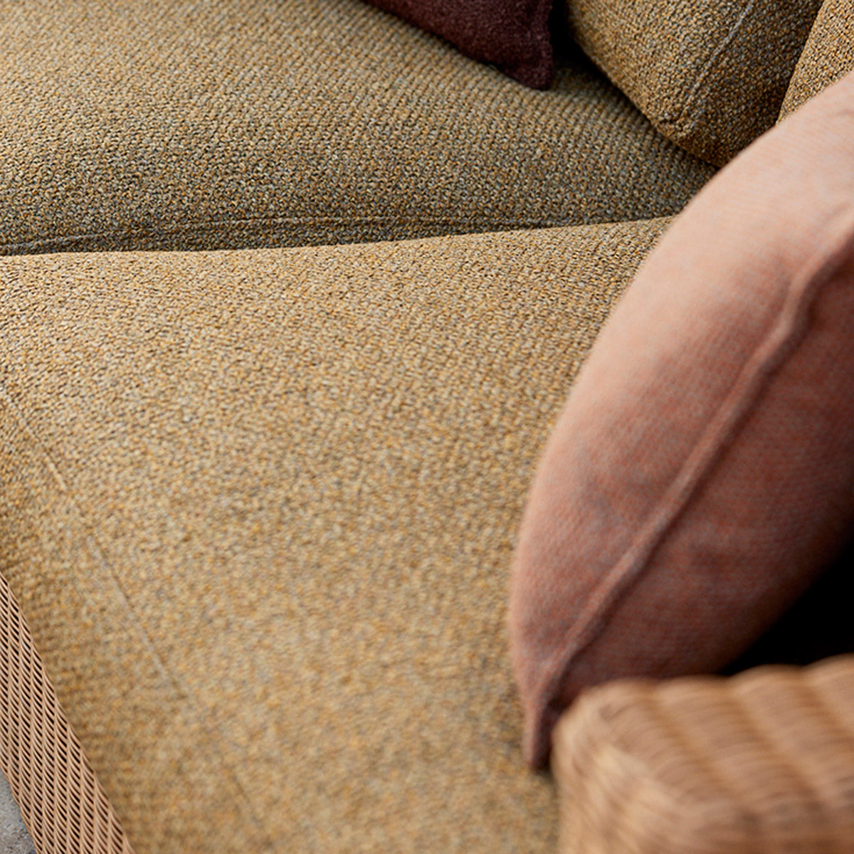 Free Scatter Cushion by Cane-Line, showing closeup view of free scatter cushion in live shot.
