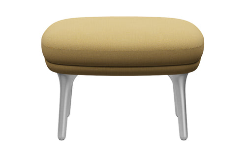 Fri Footstool by Fritz Hansen - Satin Brushed Aluminum, Christianshavn Textile Group, Christianshavn Textile Group.