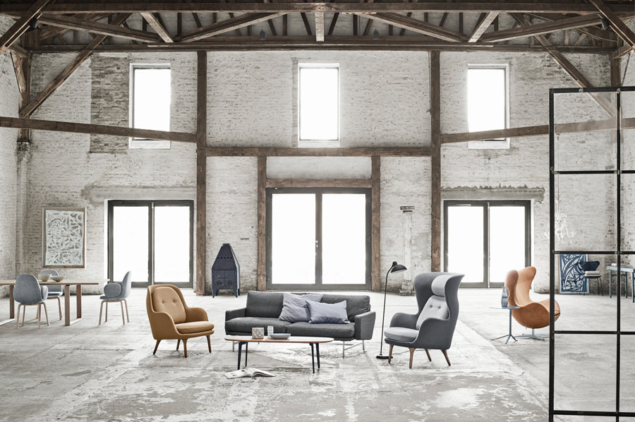 Fri Lounge Chair by Fritz Hansen, showing fri lounge chair in live shot.