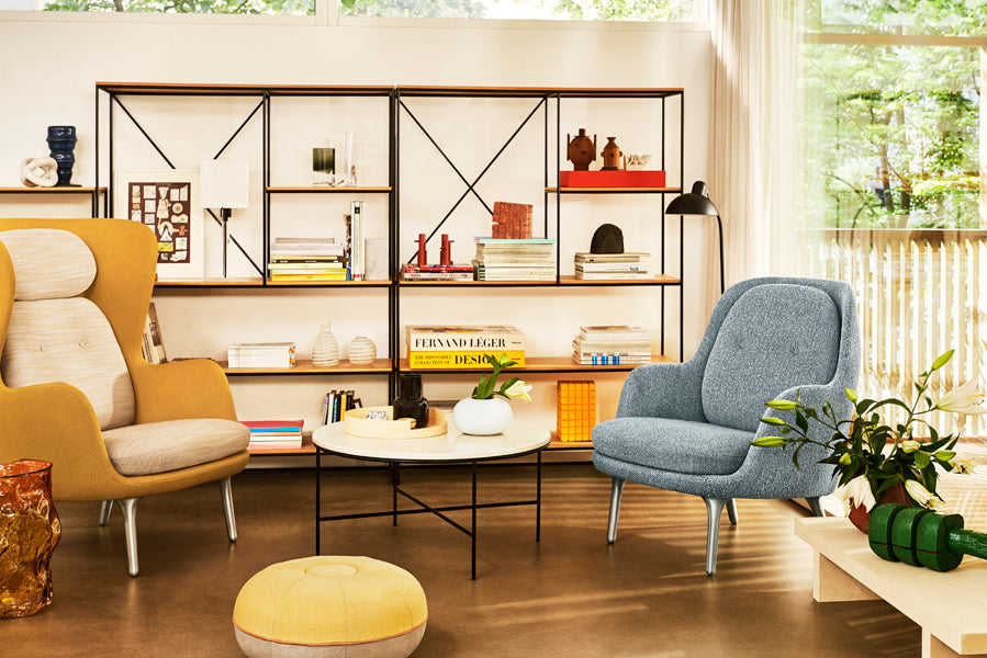 Fri Lounge Chair by Fritz Hansen, showing fri lounge chair in live shot.