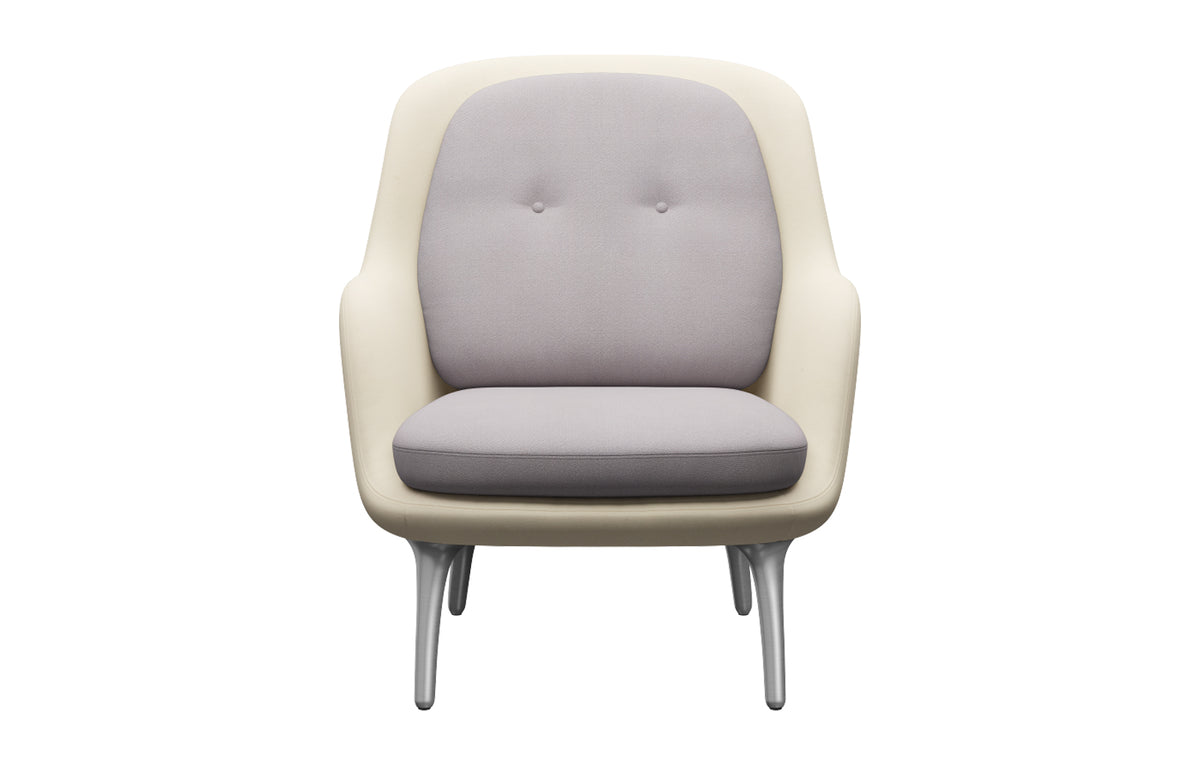 Fri Lounge Chair by Fritz Hansen - Satin Brushed Aluminum, Textile Category 2, Textile Category 3.
